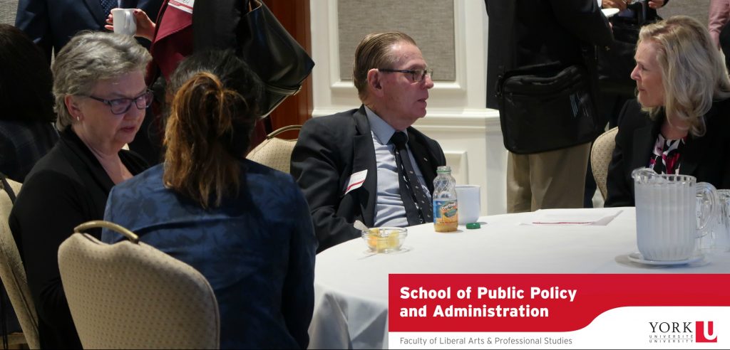 Seated from right to left: President and Vice-Chancellor Rhonda Lenton with President Emeritus Ian Macdonald and Anthea English
